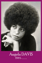 Angela davis militante communiste pacifiste et feministe elle defend les droits humains notamment celui des minorites