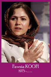 Fawzia koofi femme politique et feministe afghane deputee de la circonscription du badakhchan et vice presidente de l assemblee nationale