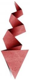Fleche origami rouge 1